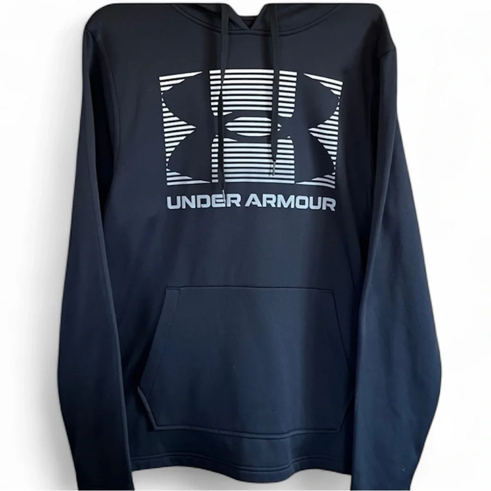 Under Armour Men's Black and White Logo Hoodie size small NWOT